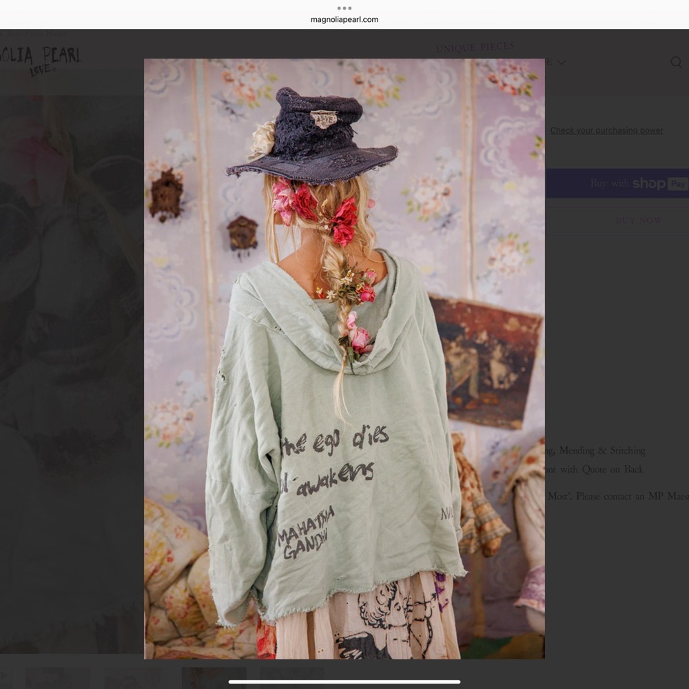 Magnolia Pearl Bapu Fritza Gandhi Hoodie - Picture 4 of 7